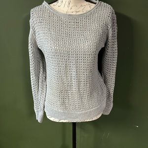 Gap Light Gray with silver threads sweater